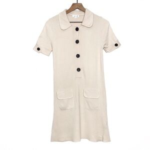 CLAUDIE PIERLOT Knit Short Sleeve Shift Mini Dress 4